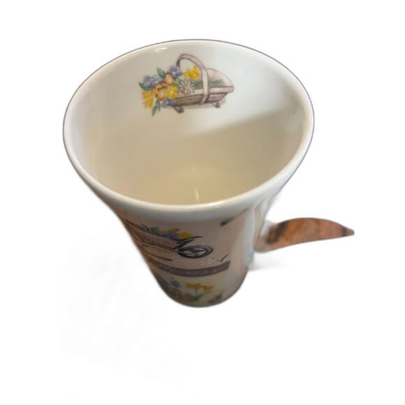 Roy Kirkham Fine Bone China England 5 Tea/Coffee Mugs 4 Serenty/1 Garden Time - Picture 11 of 11